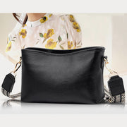 Crossbody Bag For Women Solid Color Lychee Pattern Leather Bag