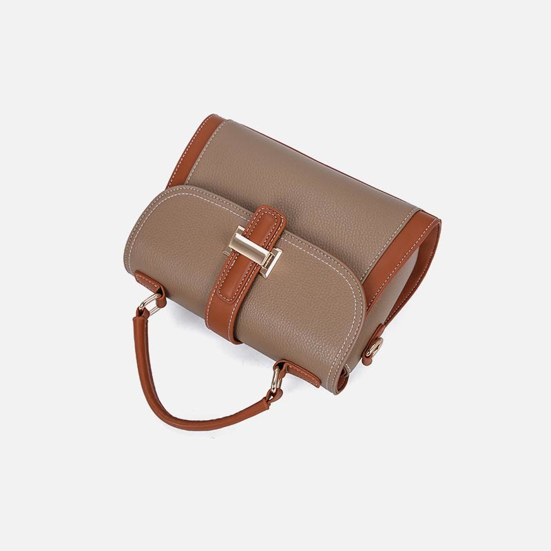 Top-Handle Bag for Women PU Leather Minimalist Crossbody Shoulder Bag