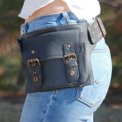 Waist Bag For Women Retro Adjustable Strap Outdoor Belt Satchel