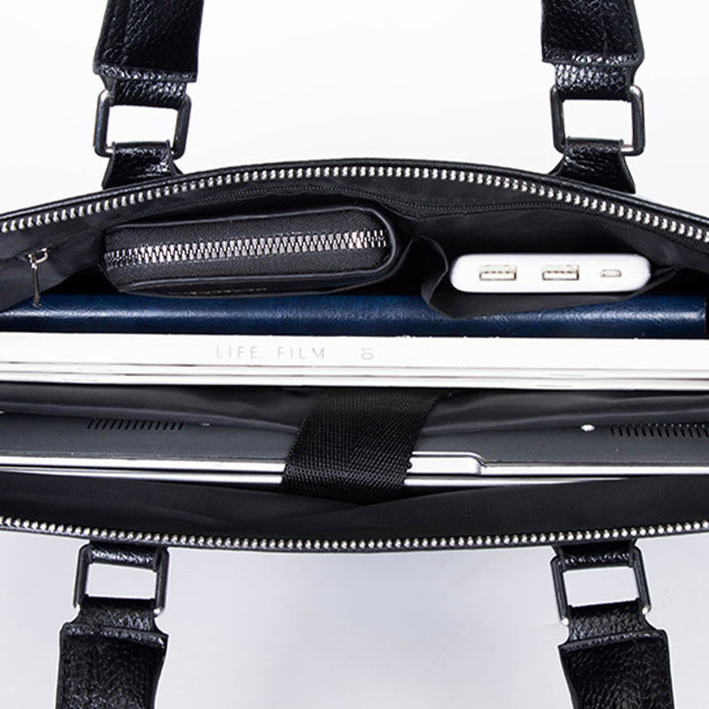 Briefcase For Men Business Trip Elegant Waterproof Crossbody Bag