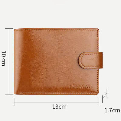 Leather Wallet for Men Extra Capacity Bifold Wallet with 3 ID Windows