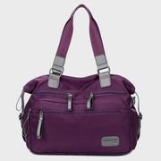 Multi-Pocket Tote Bag For Women Men Travel Handbag with Crossbody Strap