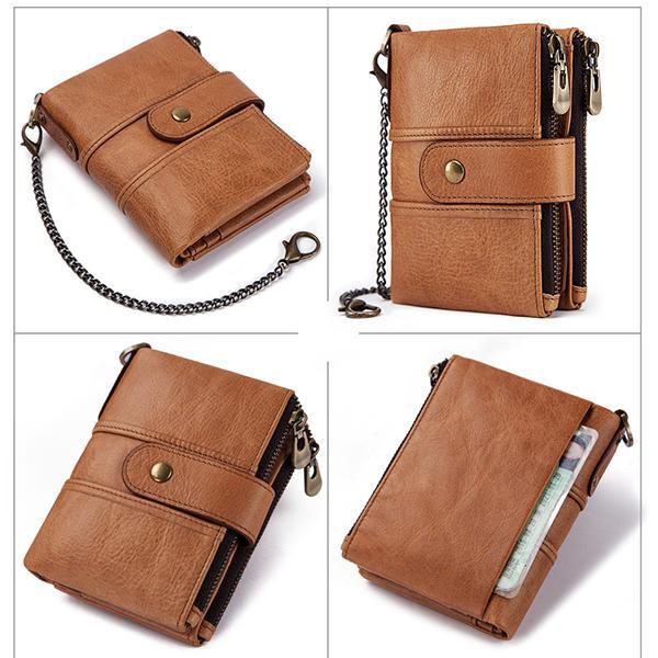 Genuine Leather Anti-theft Retro Wallet With Chain (Buy 2 Get 15% OFF)