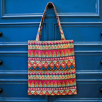 Tote Bag For Women Handmade Cotton Linen Custom Shoulder Bag