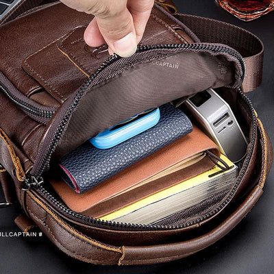 Men's Casual Leather Business Vintage Crossbody Bag