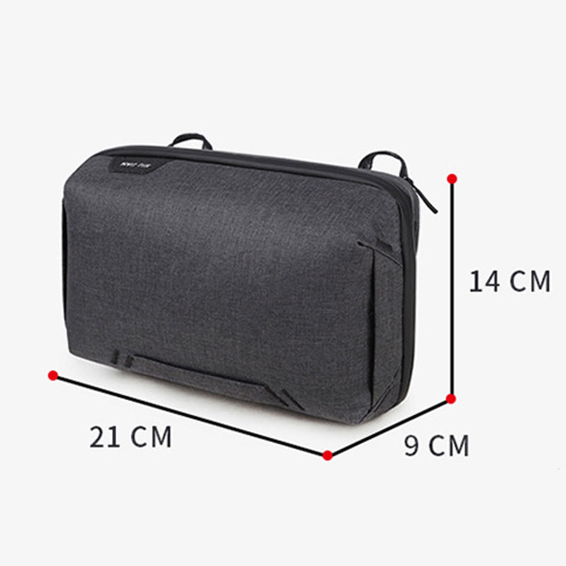 Lightweight Multi-Slot Zipper Storage Pouch Portable Electronics Organizer Makeup Bag