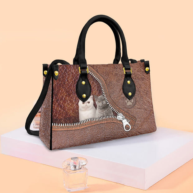 Top-Handle Satchel for Women Animals Print Leather Tote Handbag Crossbody Bag