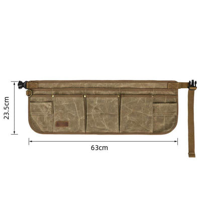 Multi-Slot Tool Belt Pouch Waterproof Canvas Waist Bag for Tool Organization