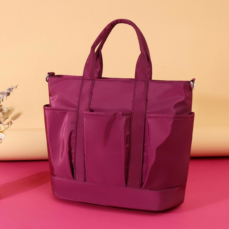 Tote Bag for Women Minimalist Waterproof Oxford Purple Crossbody Bag