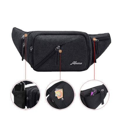 Unisex Waist Bag Lightweight Multi Pocket Chest Bag Crossbody Bag