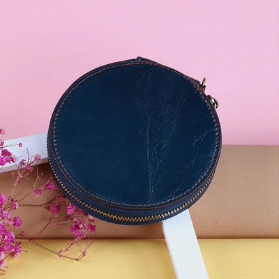 Genuine Leather Cute Retro Round Coin Purse