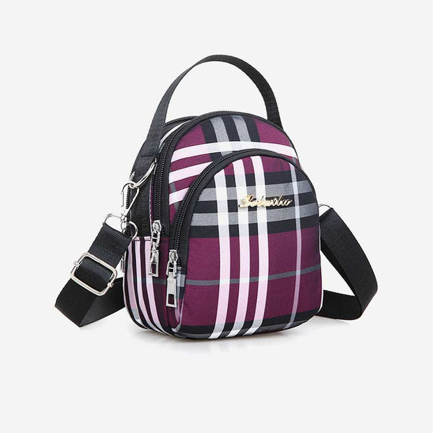 Multi-compartment Women Nylon Purse Crossbody Bag Waterproof Lightweight Handbag