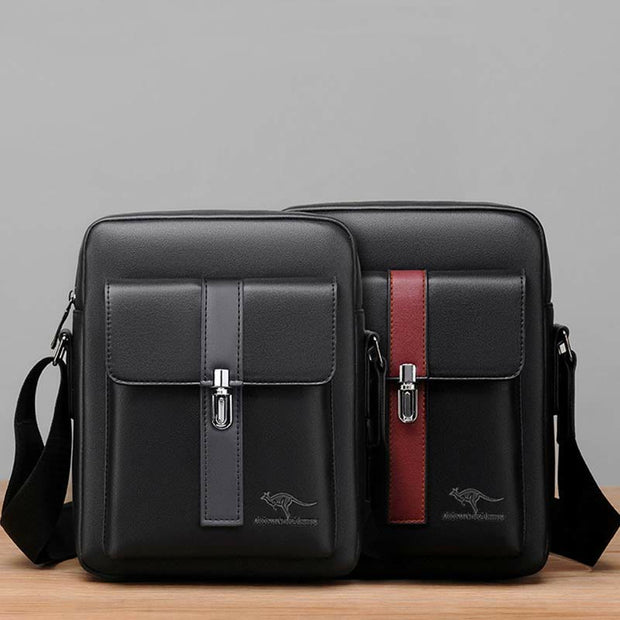 Messenger Bag for Men Soft PU Leather Casual Crossbody Handbag