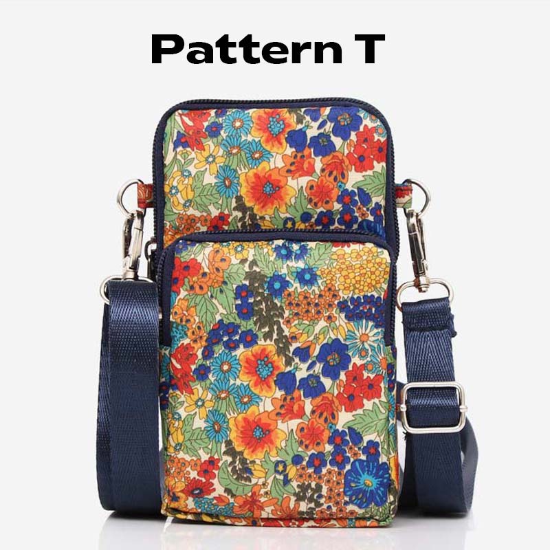 Lightweight Mini Shoulder Bag Women Purse Floral Crossbody Wallet Phone Bag