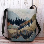 Mountain Treetop Print Bag Crossbody Bag Shoulder Bag