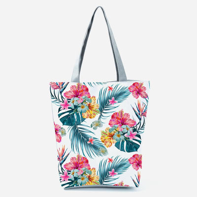 Tote Bag For Women Floral Print Large Capacity Shoulder Bag