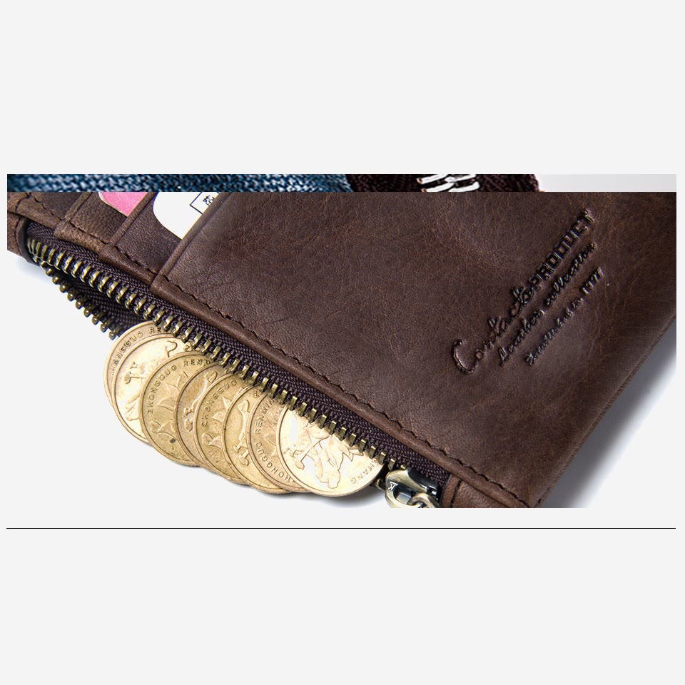 Multifunctional Real Leather Vintage Purse