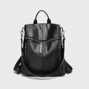 Backpack For Women Cowhide Leather Multi Purpose Travel Bag