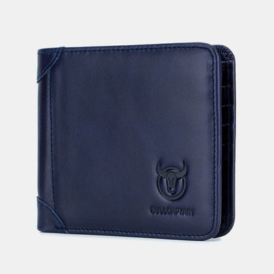 RFID Trifold Genuine Leather Large Capacity Wallet