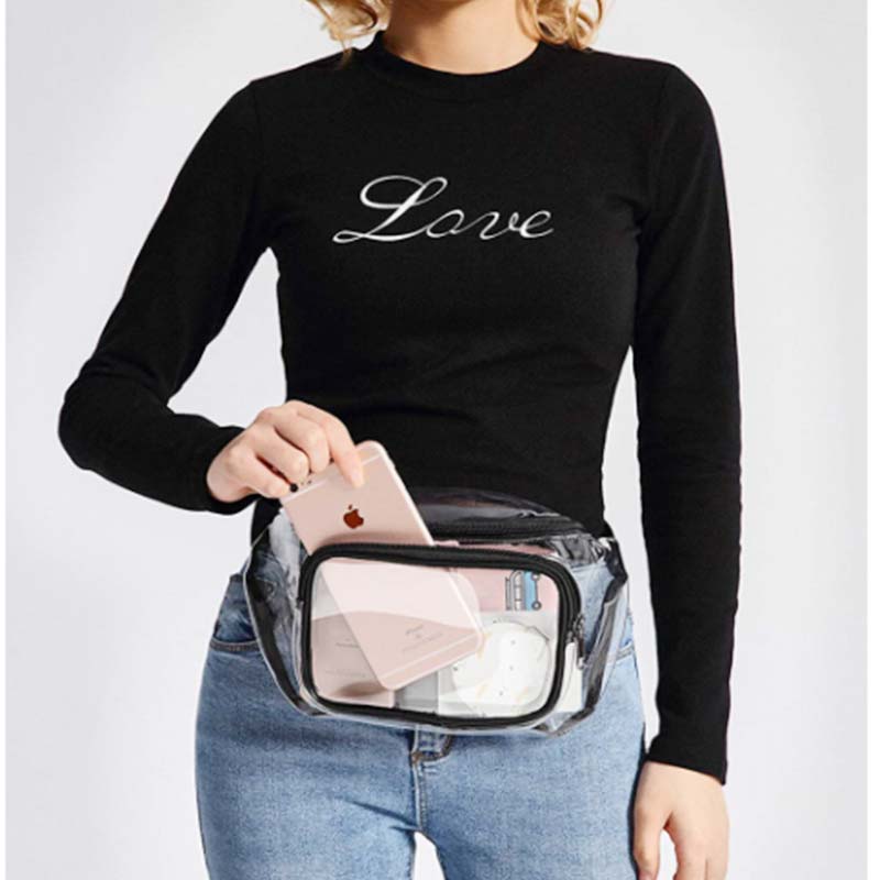 Large Capacity Waterproof Transparent Cute Waist Bag