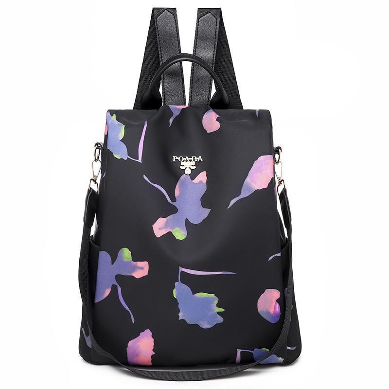 Anti-theft Floral Print Waterproof Backpack