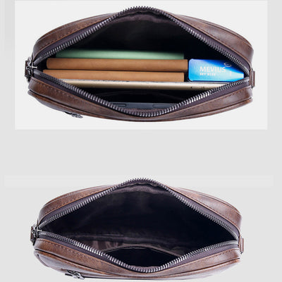 Small Crossbody Shoulder Bag for Men Hand Pouch Clutch Wrist Bag