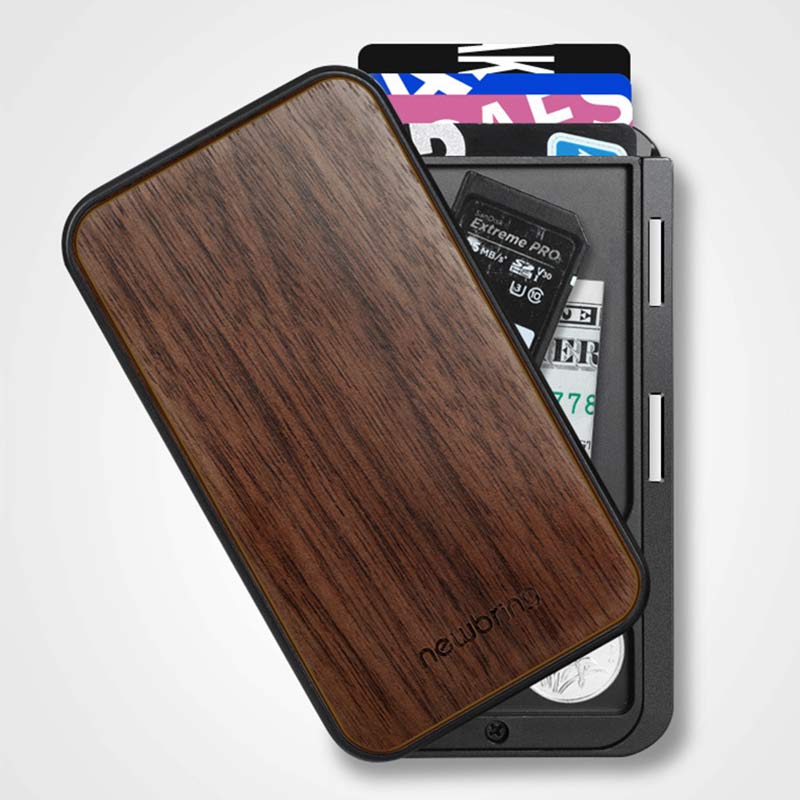 Wooden Slim Pocket Card Case