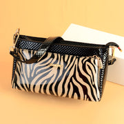 Leopard Zebra Print Underarm Bag For Women Leather Crossbody Purse