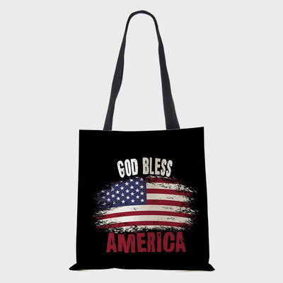 Tote For Women American Flag Printing Multiple Pattern Shoulder Bag