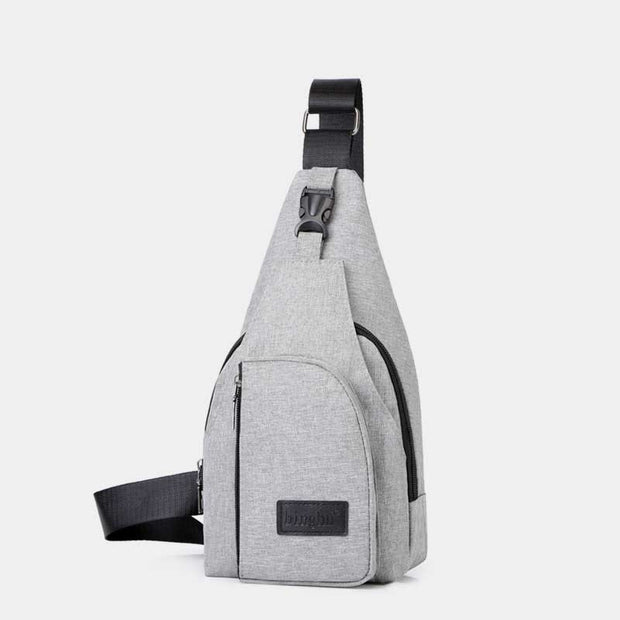 Sling Bag for Men Lightweight Gray Hiking Crossbody Shoulder Bag