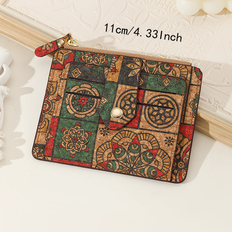 Vintage Bohemian Small Wallet Eco-Friendly Ultra Thin Card Bag