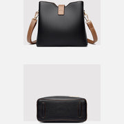 Triple Compartment Small Crossbody Bag for Women Leather Shoulder Purses Handbag