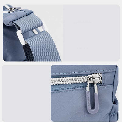 Lightweight Multi-Pocket Nylon Purse for Women Multifunctional Crossbody Shoulder Bag