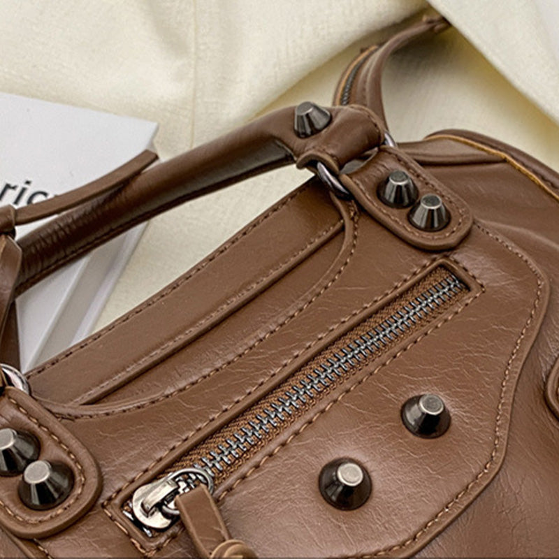 Rivet Tassel Handbag For Women With Card Holder Crossbody Bag