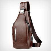Limited Stock: Anti-theft Double Compartment PU Leather Sling Bag