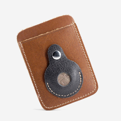 Card Holder For Shopping Cowhide Oil Wax Metal Money Clip