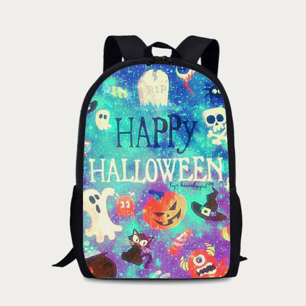 Backpack For Halloween Party Funny Pumpkin Daily Travel Schoolbag