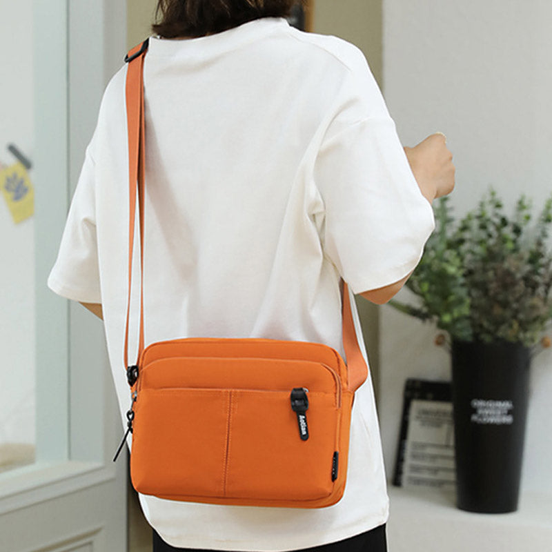 Unisex Lightweight Casual Crossbody Bag Multi-Pocket Durable Shoulder Bag Purse