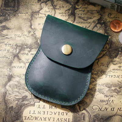 Genuine Leather Coin Purse Pouch Change Purse for Women Men