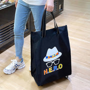 Rolling Handbag Women's Supermarket Shopping Portable Travel Tote With Wheels