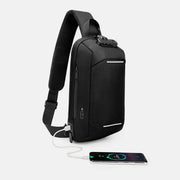 Anti-theft Waterproof Chest Bag Sling Bag With USB Charging Port