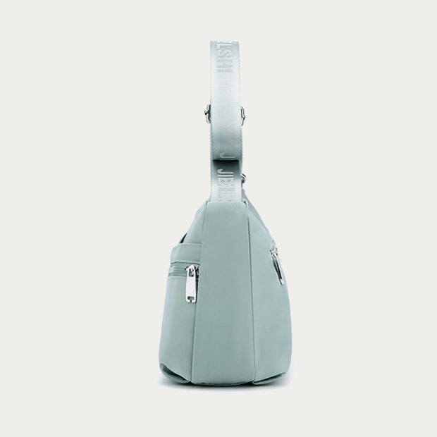 Solid Crossbody Bag For School Travel Simple Nylon Bag Purse