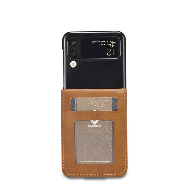 Samsung Galaxy Z Flip 3 Leather Phone Case Wallet Case With Card Slot