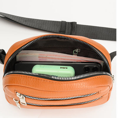 Multifunctional Mens Sports Waist Bag Plain Color Crossbody Chest Bag