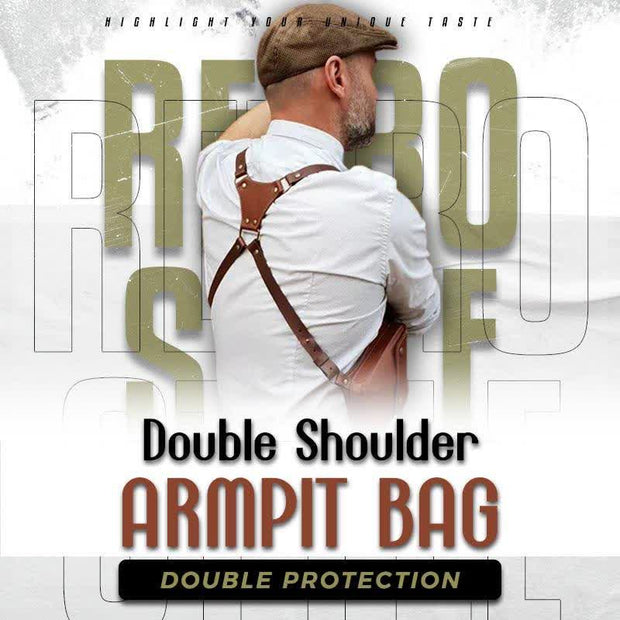 Limited Stock: Underarm Shoulder Bag PU Leather Double Shoulder Armpit Bag Wallet