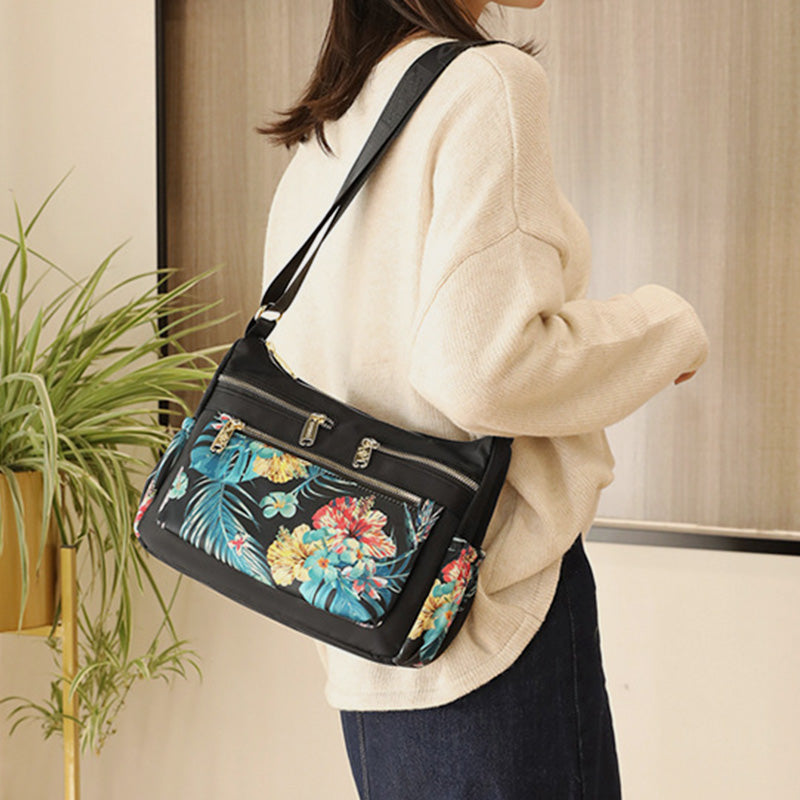 Large Capacity Nylon Printing Crossbody Bag