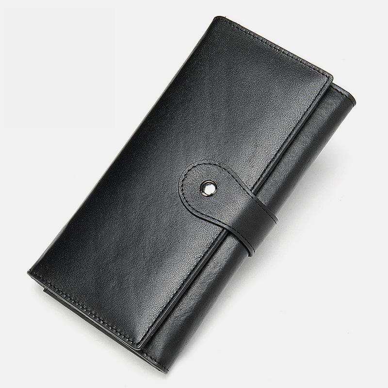 Multi-Slot Real Leather Retro Wallet