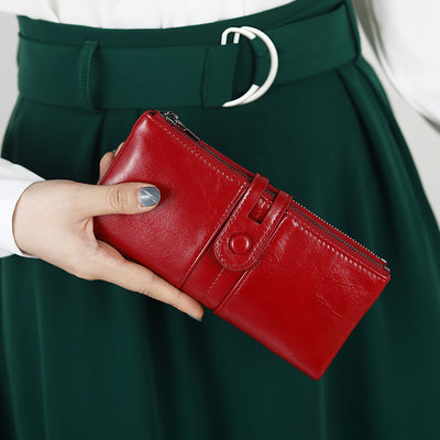 Multi-Slot RFID Vintage Long Purse