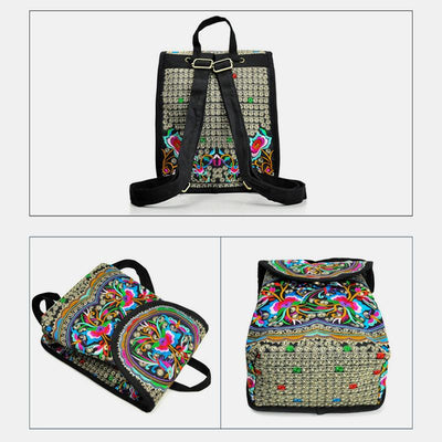 Ethnic Vintage Embroidered Travel Backpack