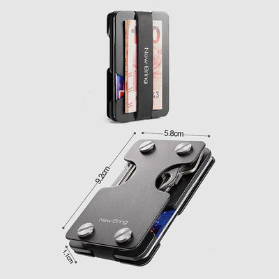 EDC RFID Aluminum Multifunction Keychain Card Holder Wallet